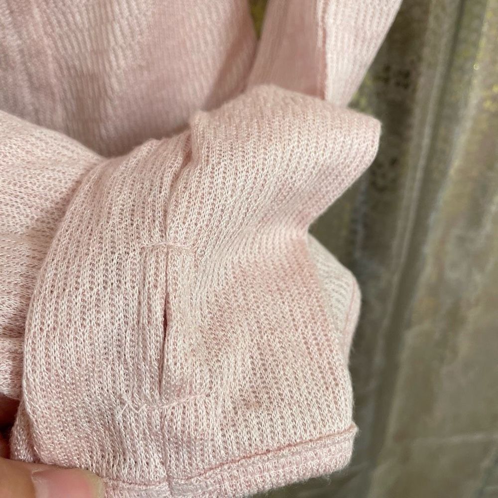 Free People Pink Nectar Sloane Henley Long Sleeve Bodysuit, XS - Picture 6 of 9